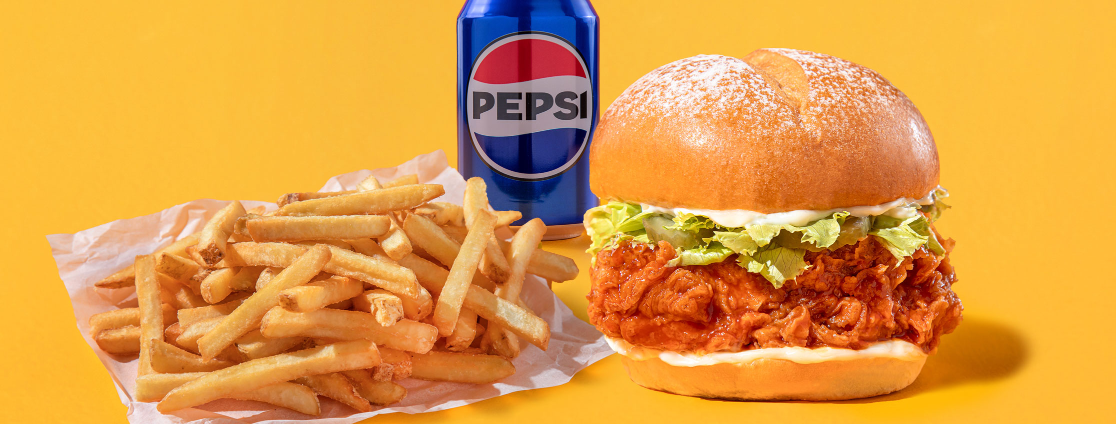 Buffalo Chicken Burger Value Meal - NEW